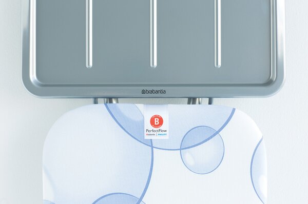 Brabantia žehlicí prkno B - pevný držák pro parní jednotku, šedý rám 25mm, Bubbles