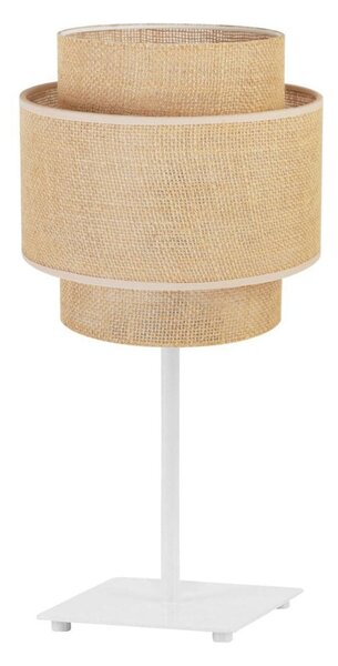 Stolní lampa Boho, 1x jutové stínítko, (výběr ze 2 barev konstrukce)