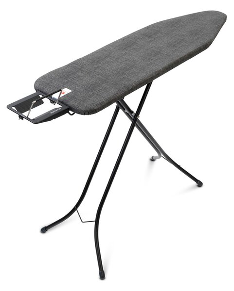 Brabantia žehlicí prkno B, 124x38cm,odkládací plocha pro žehličky, černý rám 22mm, Denim Black