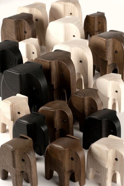 Dřevěný slon Baby Elephant Natural Ash
