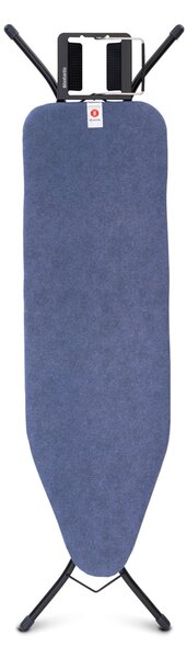 Brabantia žehlicí prkno B, 124x38cm,odkládací plocha pro žehličky, černý rám 22mm, Denim Blue