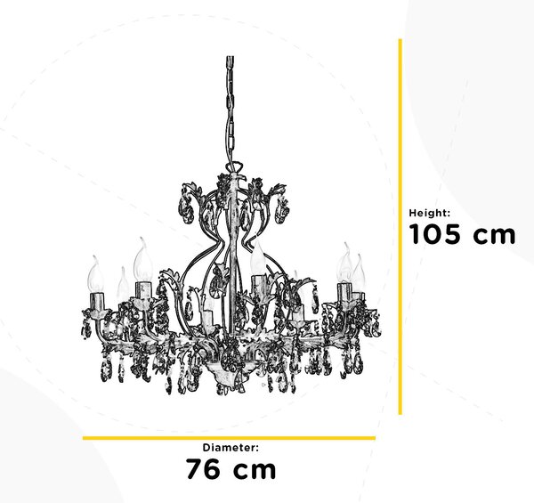 KŘIŠŤÁLOVÉ ZÁVĚSNÉ SVÍTIDLO, 70/70/105 cm - Stropní svítidla