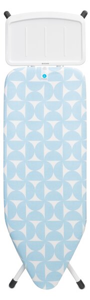 Brabantia žehlicí prkno C, 124x45cm, pevný držák pro parní jednotku, bílý rám 25mm, Fresh Breeze
