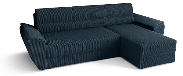 Rozkládací oboustranná sedací souprava do L TAVERO 251x140 cm, tmavě modrá