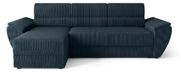 Rozkládací oboustranná sedací souprava do L TAVERO 251x140 cm, tmavě modrá