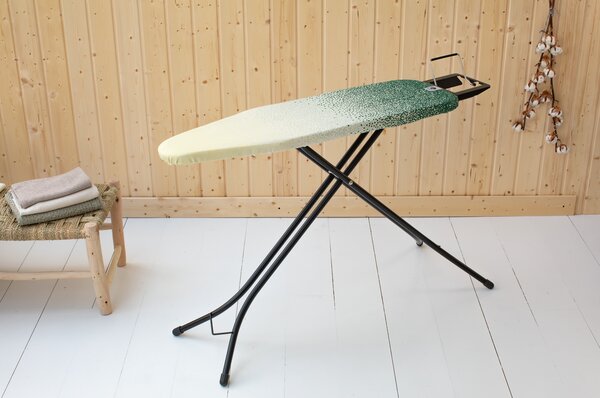 Brabantia žehlicí prkno A 110x30 cm, černý rám, odkládací plocha - Fairtrade bavlna, New Dawn