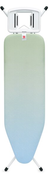Brabantia žehlicí prkno B, 124x38 cm, pevná napařovací podložka na žehličku, Soothing Sea