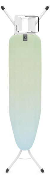 Brabantia žehlicí prkno A, 110x30cm, odkládací plocha pro žehličky, bílý rám 22mm, Soothing Sea