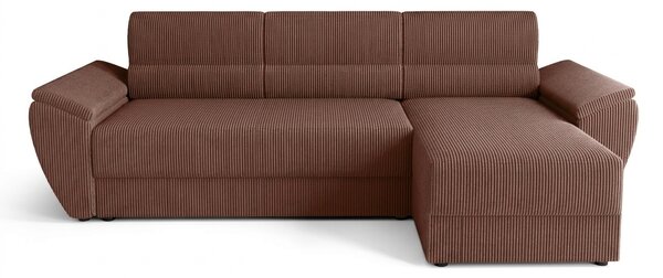Rozkládací oboustranná sedací souprava do L TAVERO 251x140 cm, tmavě růžová