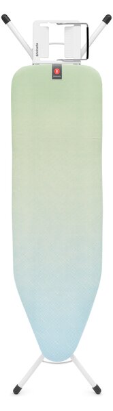 Brabantia žehlicí prkno B, 124x38cm, odkládací plocha pro žehličky, bílý rám 22mm, Soothing Sea