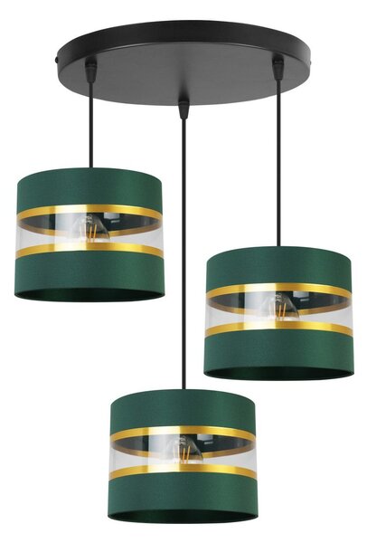 Závěsné svítidlo Elegance, 3x textilní stínítko (mix 6 barev), (výběr ze 2 barev konstrukce), o, g