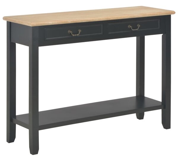 Konzolový stolek černý 110 x 35 x 80 cm dřevo