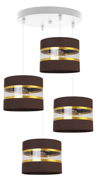 Závěsné svítidlo Elegance, 4x textilní stínítko (mix 6 barev), (výběr ze 2 barev konstrukce), o, g