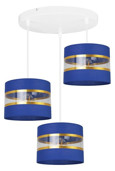 Závěsné svítidlo Elegance, 3x textilní stínítko (mix 6 barev), (výběr ze 2 barev konstrukce), o, g