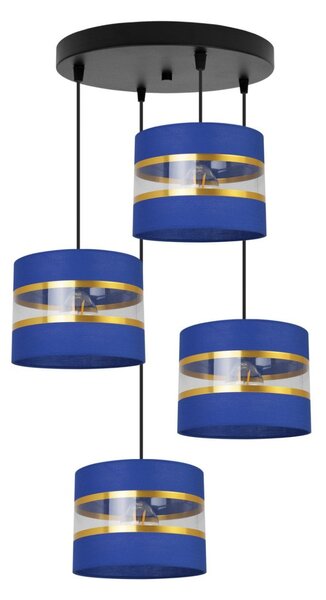 Závěsné svítidlo Elegance, 4x textilní stínítko (mix 6 barev), (výběr ze 2 barev konstrukce), o, g
