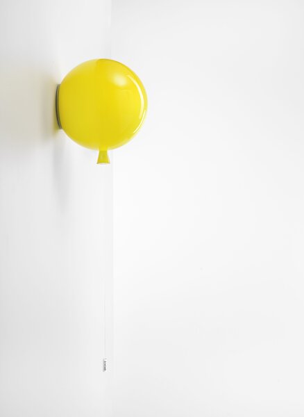 Brokis PC881 Memory, nástěnný svítící balonek ze žlutého skla, 1x15W, prům. 25cm
