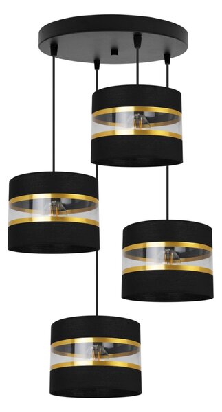 Závěsné svítidlo Elegance, 4x textilní stínítko (mix 6 barev), (výběr ze 2 barev konstrukce), o, g