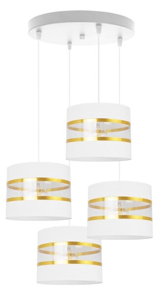 Závěsné svítidlo Elegance, 4x textilní stínítko (mix 6 barev), (výběr ze 2 barev konstrukce), o, g
