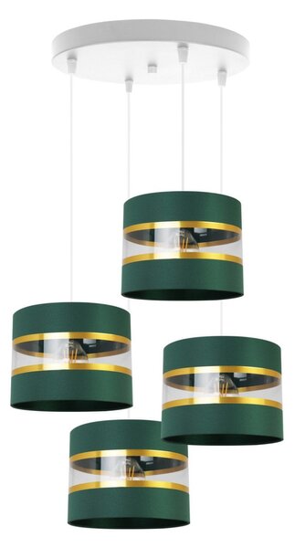 Závěsné svítidlo Elegance, 4x textilní stínítko (mix 6 barev), (výběr ze 2 barev konstrukce), o, g