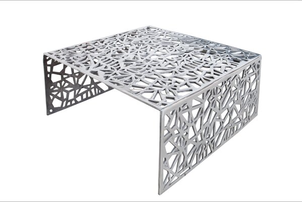 Konferenční stolek Abus, 60 cm, slitina, stříbrná