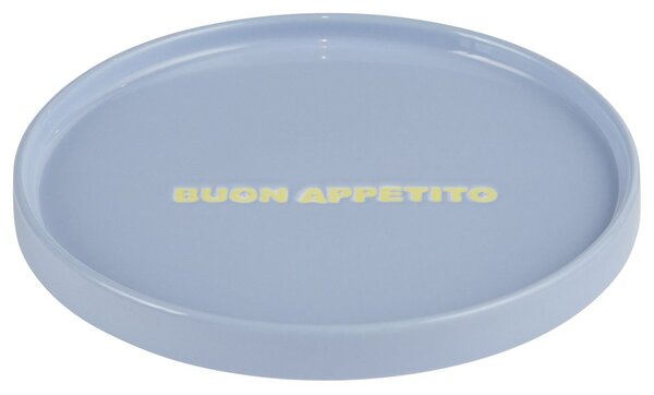 GOOD VIBES Talíř "Buon Appetito" 15 cm - modrá