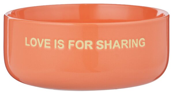 GOOD VIBES Miska "Love is for sharing" 720 ml - oranžová
