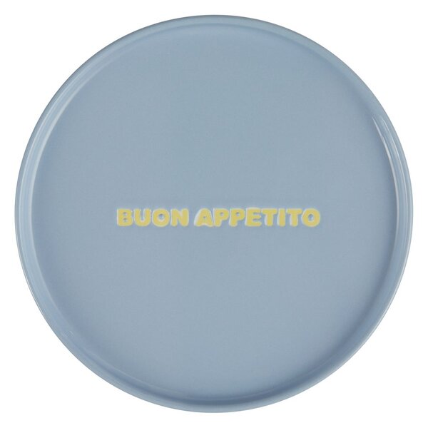 GOOD VIBES Talíř "Buon Appetito" 15 cm - modrá