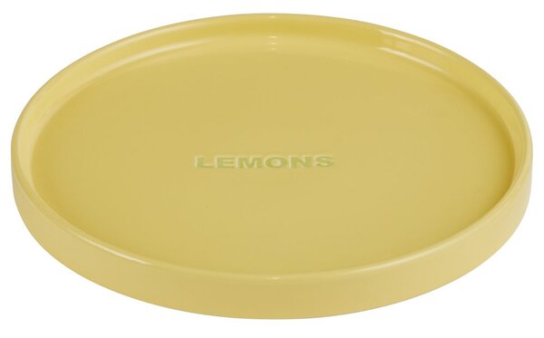 GOOD VIBES Talíř "Lemons" 15 cm - žlutá