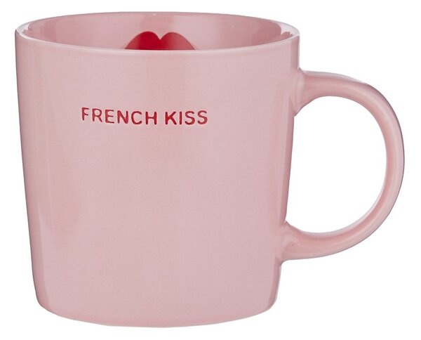 GOOD VIBES Hrnek "French kiss" 400 ml - růžová