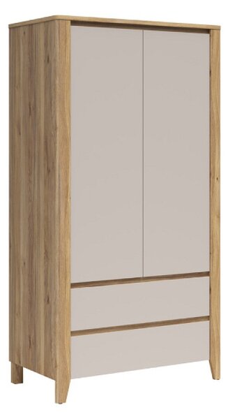 Šatní skříň Sawira SZF2D2S, dub mauvella/kašmír