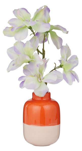 TWO TONE Váza 10 cm - oranžová/sv. růžová