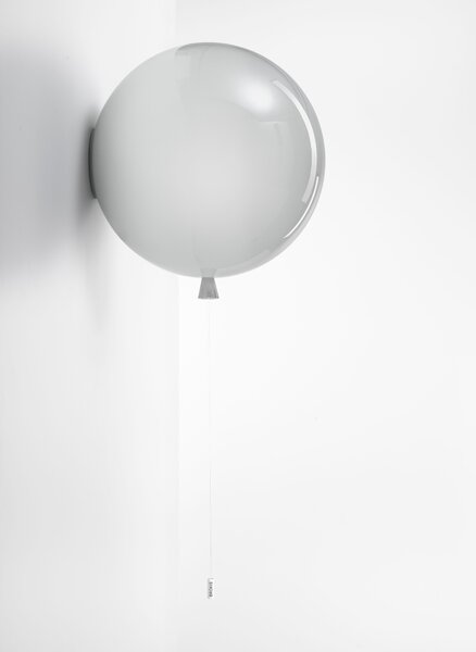 Brokis PC879 Memory, nástěnný svítící balonek ze šedého skla, 1x15W, prům. 40cm