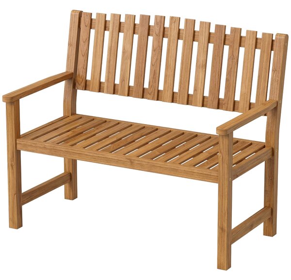 Outsunny zahradní lavice pro 2 osoby | akátové dřevo (FSC) s opěrkami | nosnost 320 kg | 112 x 64 x 92 cm | Aosom