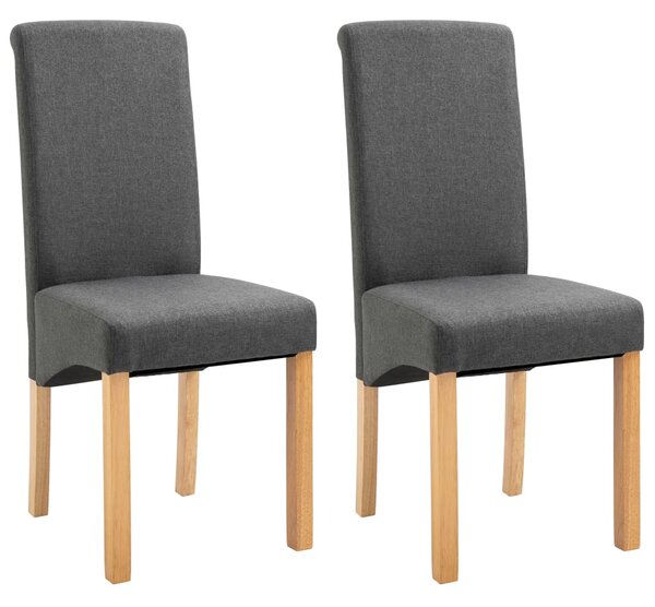 Jídelní židle Botna - 2ks - textil | šedé