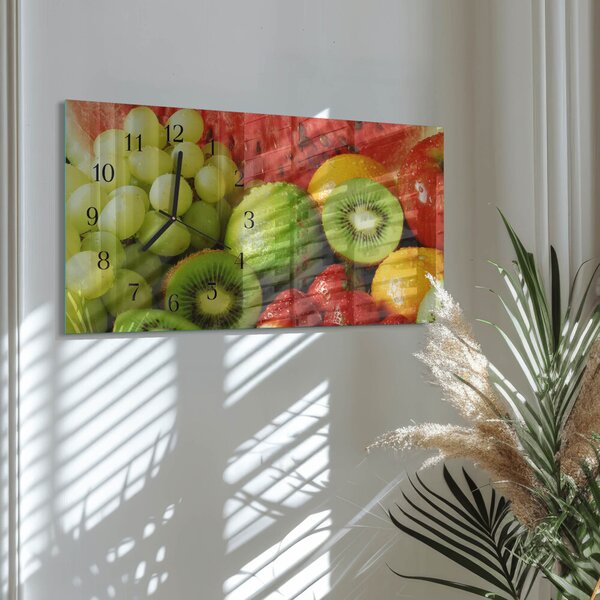 Skleněné hodiny horizontální Ovoce zsppc-60x30-00295306