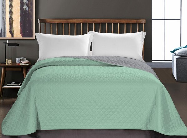 DecoKing Přehoz na postel Axel mátově zelená/ocelově šedá 170x210 Rozměr: 170x210