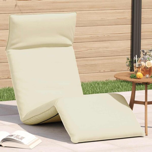 Skládací lehátko Cream 175x54x8,5 cm oxfordská látka