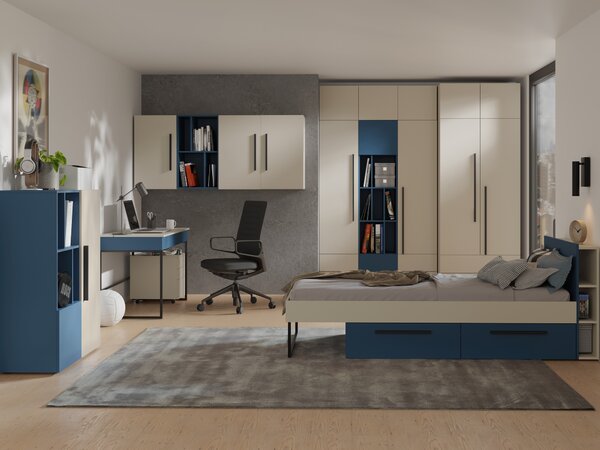 Policová skříň Lorenza 3 (kašmír). Akce -14%