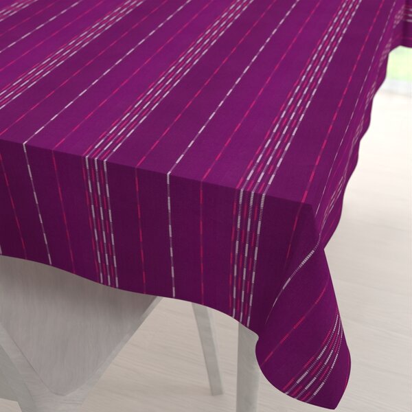 Biante Bavlněný obdélníkový ubrus Olivia OL-002 Proužky na fialovém 50x100 cm