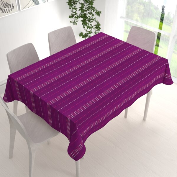 Biante Bavlněný obdélníkový ubrus Olivia OL-002 Proužky na fialovém 50x100 cm
