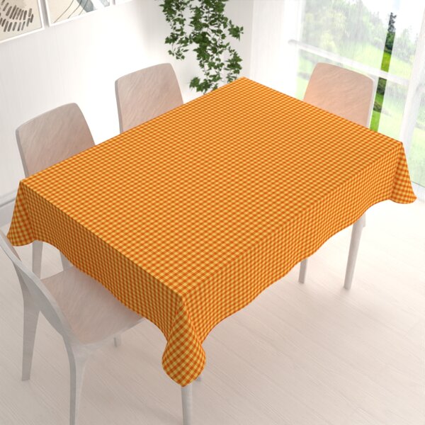 Biante Bavlněný obdélníkový ubrus Olivia OL-006 Oranžovo-žlutá kostka malá 50x100 cm