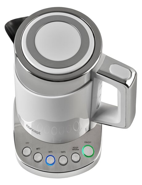 Concept RK3170 rychlovarná konvice s termoregulací Cool Touch 1,7 l, bílá