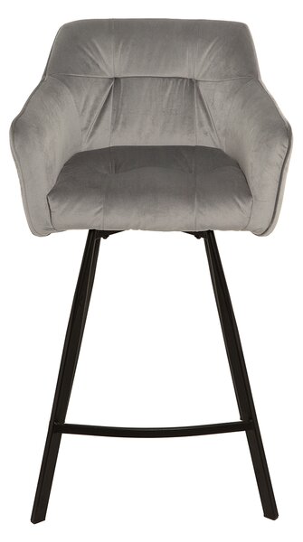 Noble Home Barová židle Lavio, šedý samet