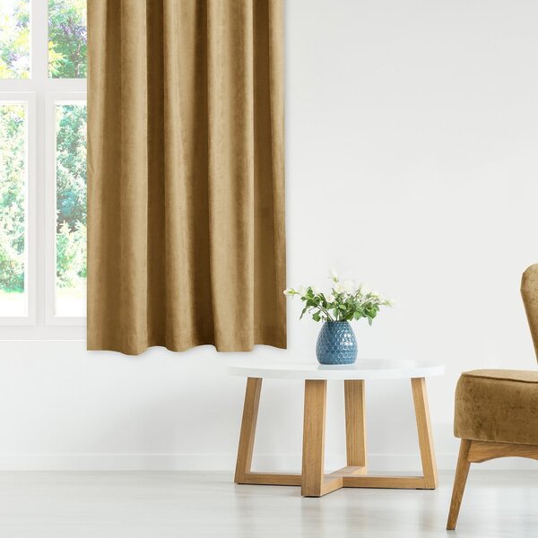 Hnědý závěs 140x270 cm Milana – Homede