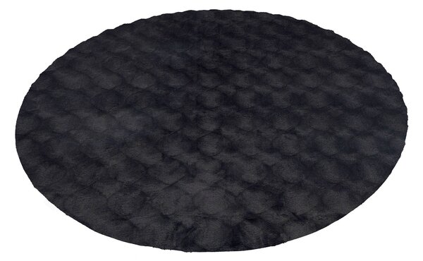Obsession, Kusový koberec Diamond Cut 800 Anthrazit kruh, 120x120 (průměr) kruh, černá, ložnice