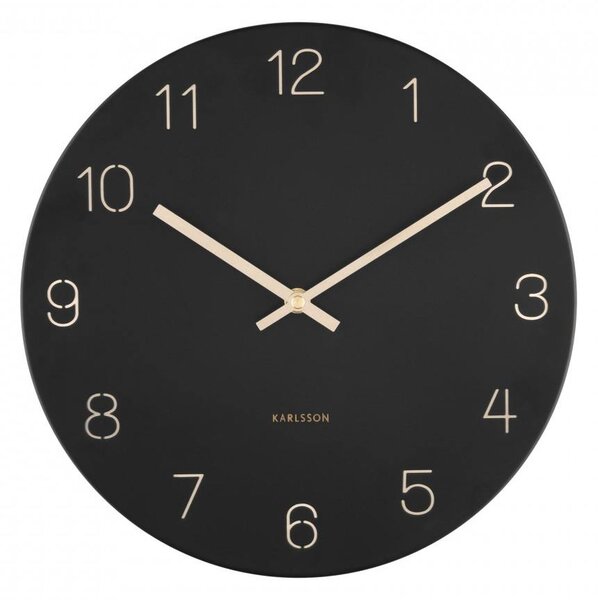 Nástěnné hodiny Charm Black 30cm