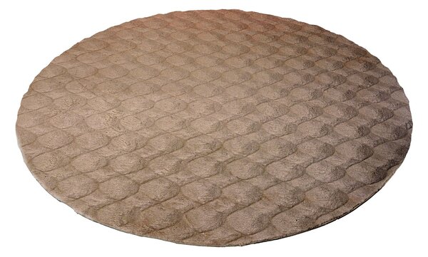 Obsession, Kusový koberec Diamond Cut 800 Cream kruh, 120x120 (průměr) kruh, béžová, ložnice