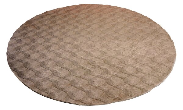 Obsession, Kusový koberec Diamond Cut 800 Cream kruh, 120x120 (průměr) kruh, béžová, ložnice