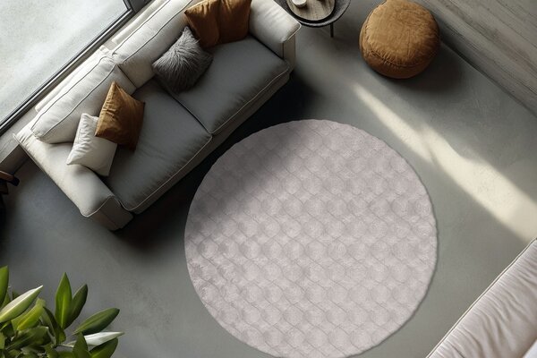 Obsession, Kusový koberec Diamond Cut 800 Grey kruh, 120x120 (průměr) kruh, šedá, ložnice