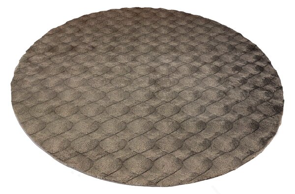 Obsession, Kusový koberec Diamond Cut 800 Grey kruh, 120x120 (průměr) kruh, šedá, ložnice